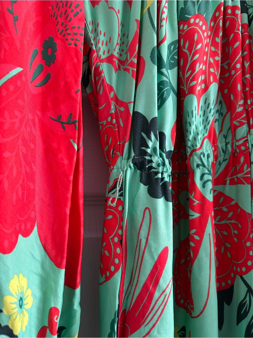 Anthropologie Farm Rio Floral Poppy Printed Wedding Guest Feminine Maxi Dress. - Picture 6 of 12